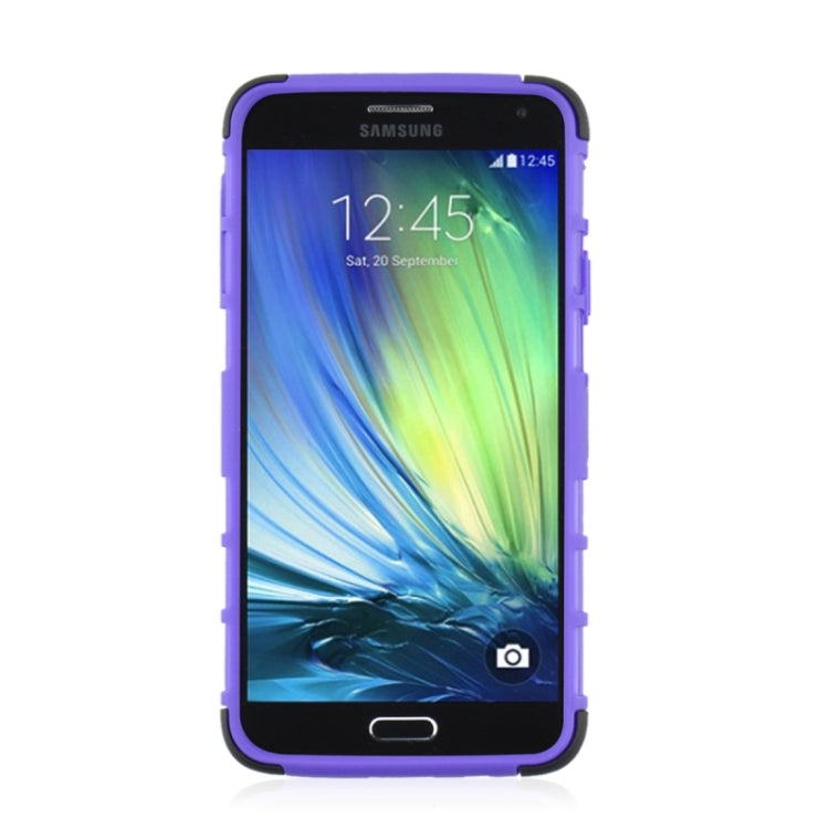 2 in 1 Tire Texture Protective Case with Holder For Galaxy A3