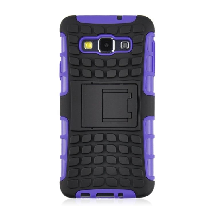2 in 1 Tire Texture Protective Case with Holder For Galaxy A3