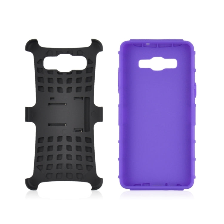 2 in 1 Tire Texture Protective Case with Holder For Galaxy A3
