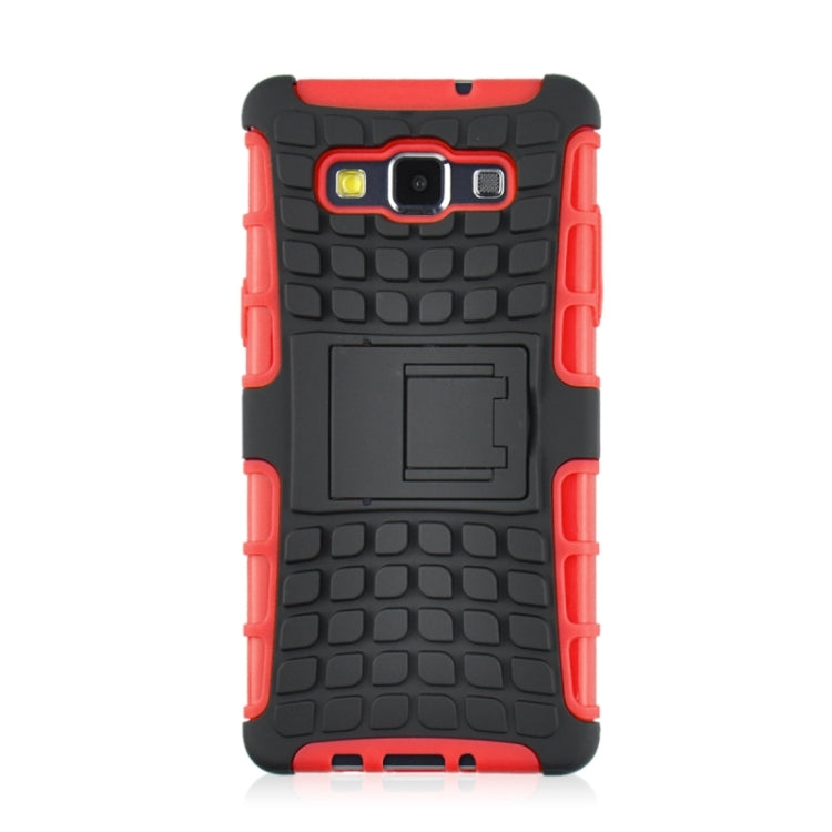 2 in 1 Tire Texture Protective Case with Holder For Galaxy A3