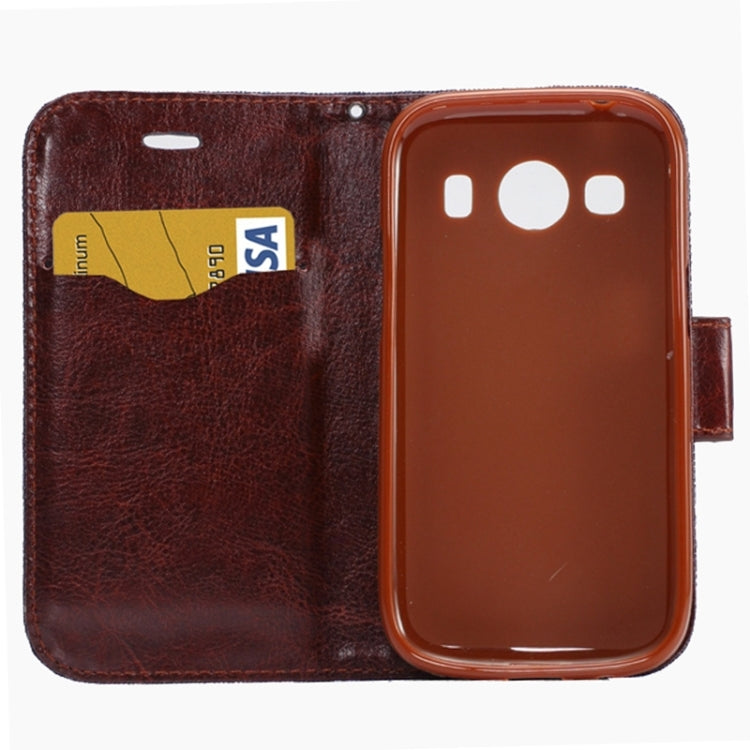 Flower Cloth Leather Case with Holder and Card Slots for Galaxy Ace Style LTE / G357FZ