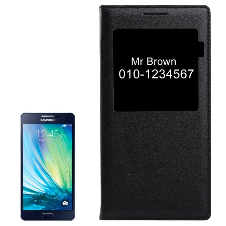 Litchi Texture Horizontal Flip Leather Case with Call Display ID & Sleep / Wake-up Function for Galaxy A5