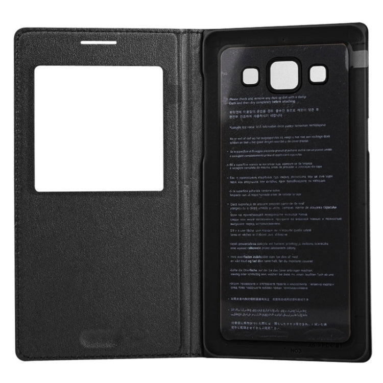 Litchi Texture Horizontal Flip Leather Case with Call Display ID & Sleep / Wake-up Function for Galaxy A5