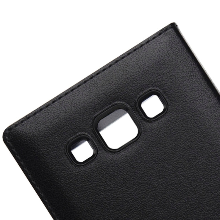 Litchi Texture Horizontal Flip Leather Case with Call Display ID & Sleep / Wake-up Function for Galaxy A5