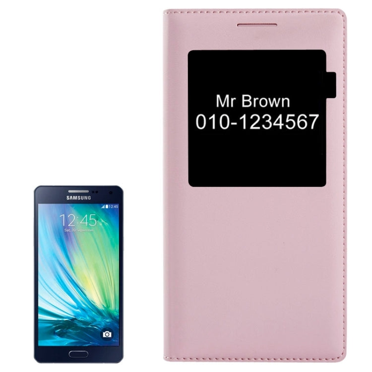Litchi Texture Horizontal Flip Leather Case with Call Display ID & Sleep / Wake-up Function for Galaxy A5