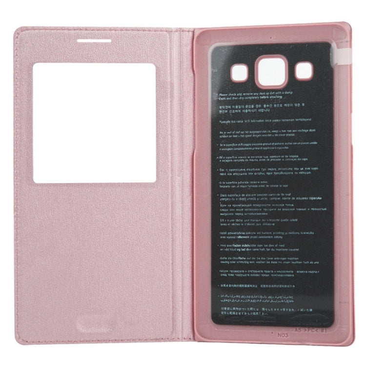 Litchi Texture Horizontal Flip Leather Case with Call Display ID & Sleep / Wake-up Function for Galaxy A5