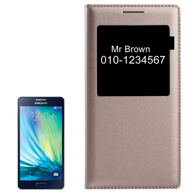 Litchi Texture Horizontal Flip Leather Case with Call Display ID & Sleep / Wake-up Function for Galaxy A5