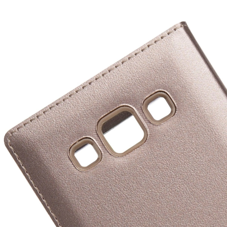 Litchi Texture Horizontal Flip Leather Case with Call Display ID & Sleep / Wake-up Function for Galaxy A5
