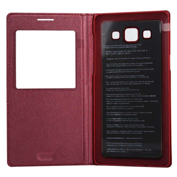 Litchi Texture Horizontal Flip Leather Case with Call Display ID & Sleep / Wake-up Function for Galaxy A5