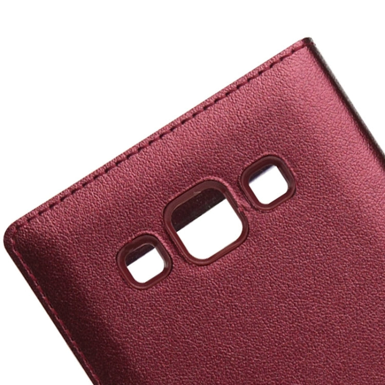 Litchi Texture Horizontal Flip Leather Case with Call Display ID & Sleep / Wake-up Function for Galaxy A5