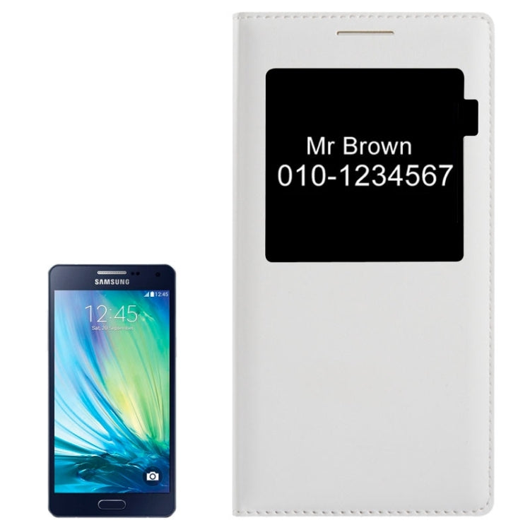 Litchi Texture Horizontal Flip Leather Case with Call Display ID & Sleep / Wake-up Function for Galaxy A5