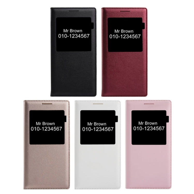 Litchi Texture Horizontal Flip Leather Case with Call Display ID & Sleep / Wake-up Function for Galaxy A5