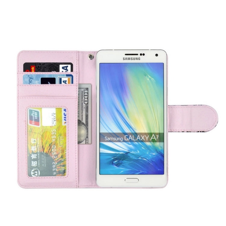 Snakeskin Texture Horizontal Flip Leather Case with Card Slots & Wallet & Holder for Galaxy A7
