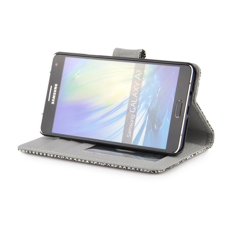 Snakeskin Texture Horizontal Flip Leather Case with Card Slots & Wallet & Holder for Galaxy A7