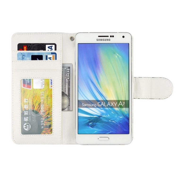 Snakeskin Texture Horizontal Flip Leather Case with Card Slots & Wallet & Holder for Galaxy A7