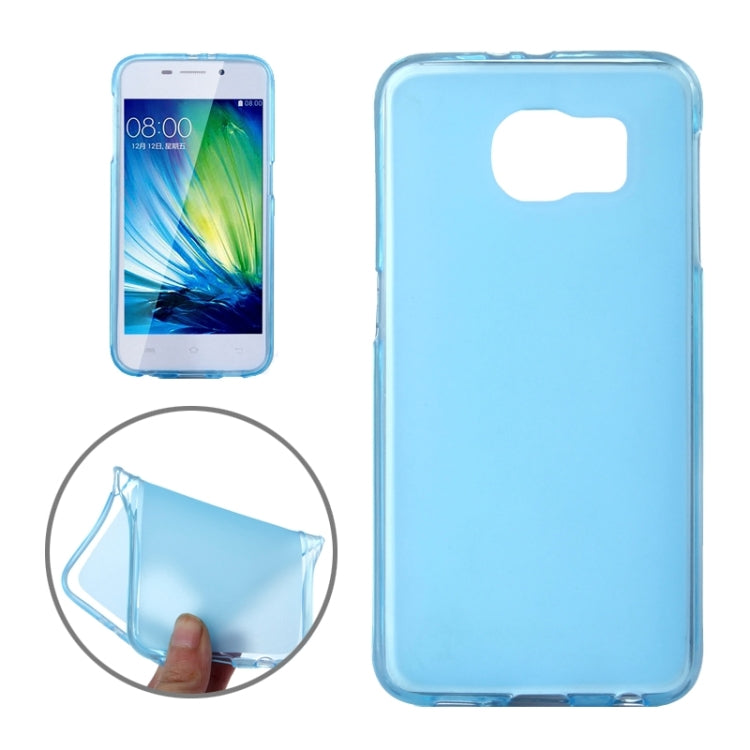 For Galaxy S6 Translucent Frosted TPU Case (Blue)