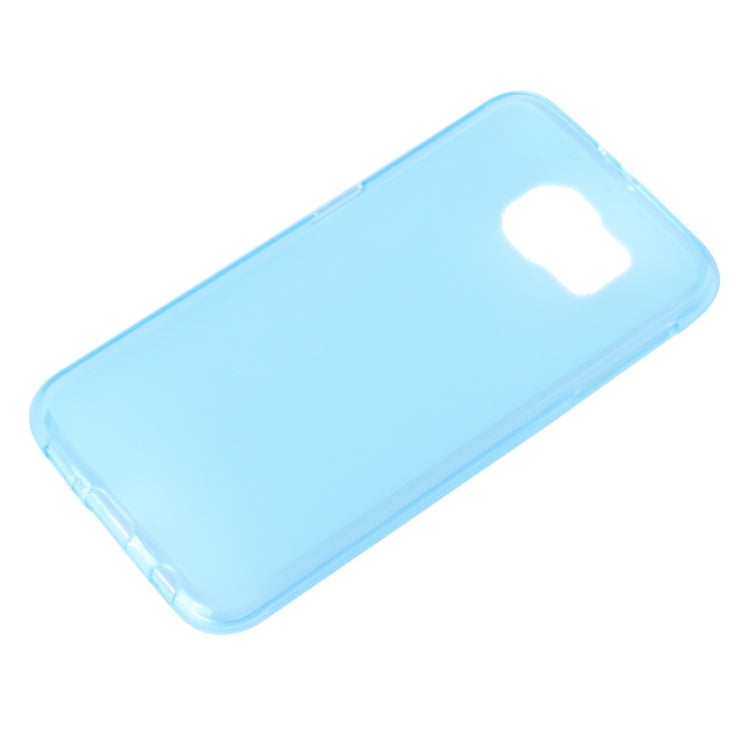 For Galaxy S6 Translucent Frosted TPU Case (Blue)