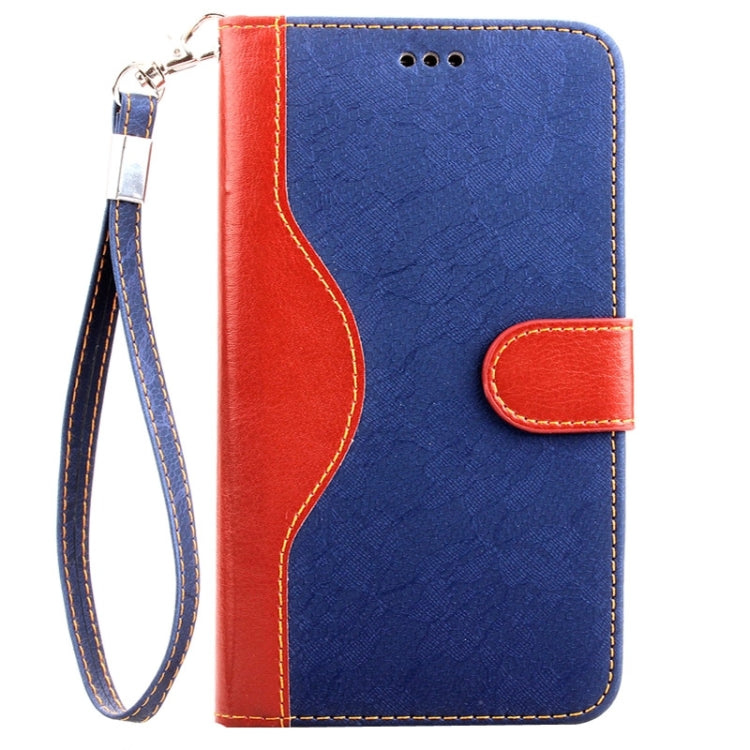 Lace Texture Contrast Color Leather Case with Holder & Card Slots & Wallet & Lanyard for Galaxy Note 4 / N910