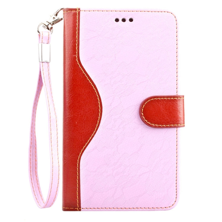 Lace Texture Contrast Color Leather Case with Holder & Card Slots & Wallet & Lanyard for Galaxy Note 4 / N910