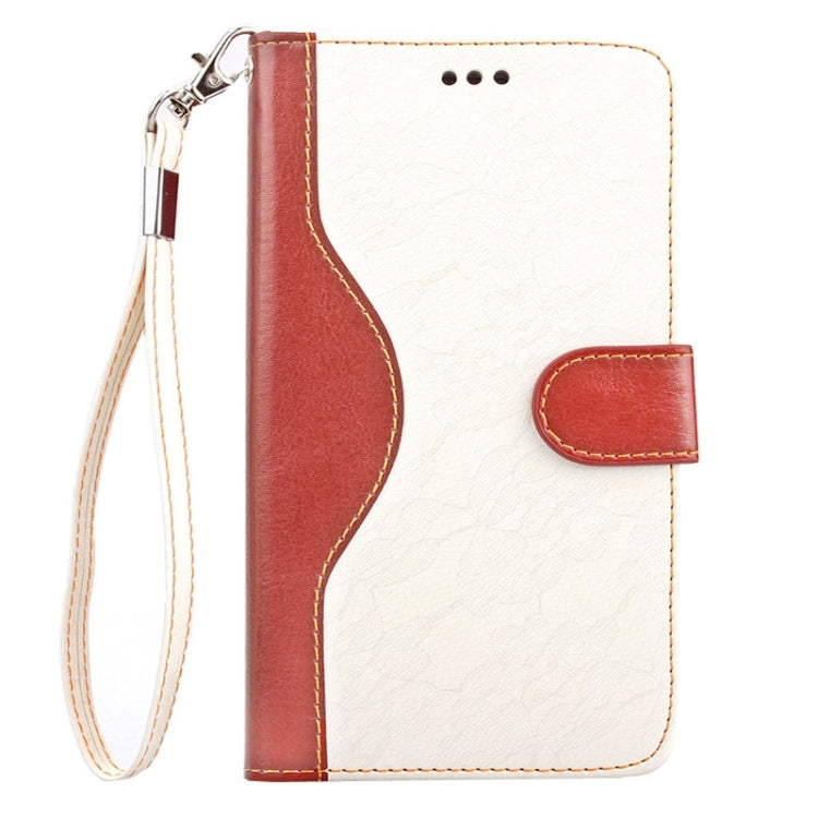Lace Texture Contrast Color Leather Case with Holder & Card Slots & Wallet & Lanyard for Galaxy Note 4 / N910