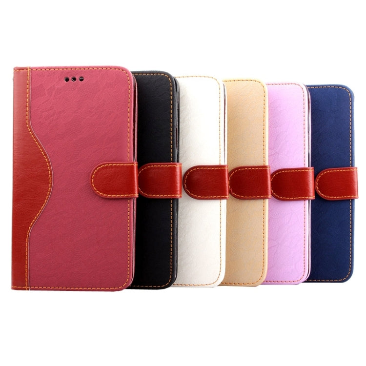 Lace Texture Contrast Color Leather Case with Holder & Card Slots & Wallet & Lanyard for Galaxy Note 4 / N910