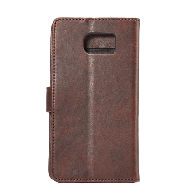 For Galaxy S6 Crazy Horse Texture Horizontal Flip Magnetic Buckle Leather Case with Card Slots & Wallet & Holder