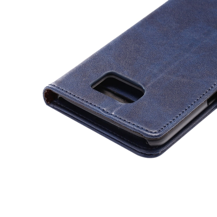 For Galaxy S6 Crazy Horse Texture Horizontal Flip Magnetic Buckle Leather Case with Card Slots & Wallet & Holder