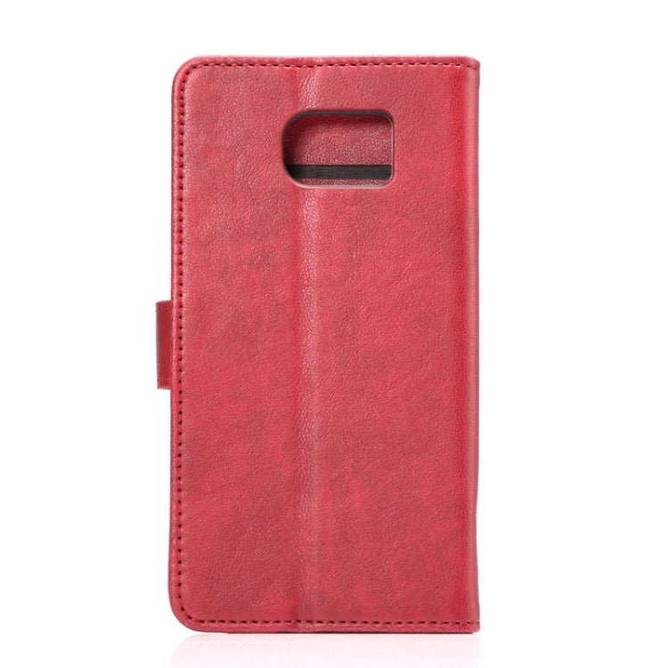 For Galaxy S6 Crazy Horse Texture Horizontal Flip Magnetic Buckle Leather Case with Card Slots & Wallet & Holder