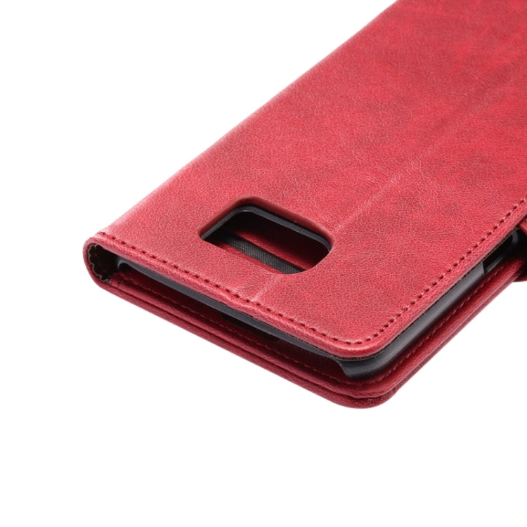 For Galaxy S6 Crazy Horse Texture Horizontal Flip Magnetic Buckle Leather Case with Card Slots & Wallet & Holder