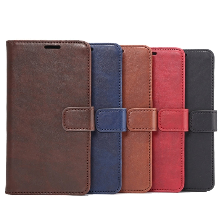 For Galaxy S6 Crazy Horse Texture Horizontal Flip Magnetic Buckle Leather Case with Card Slots & Wallet & Holder