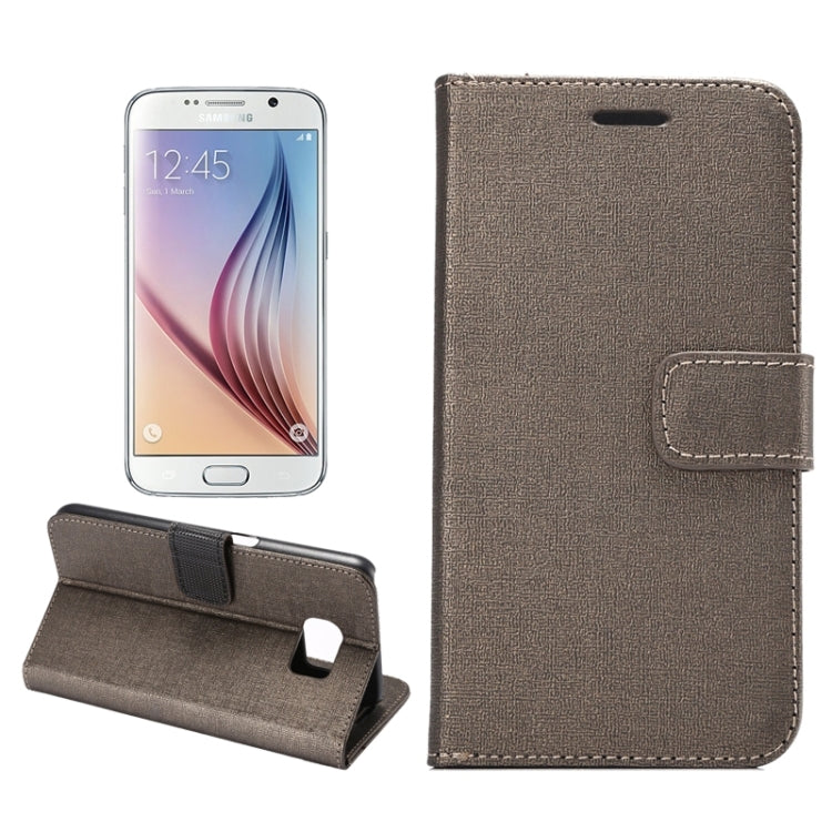 For Galaxy S6 Oracle Texture Horizontal Flip Magnetic Buckle Leather Case with Card Slots & Wallet & Holder