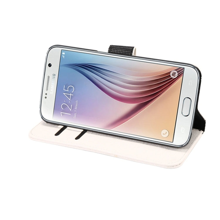For Galaxy S6 Oracle Texture Horizontal Flip Magnetic Buckle Leather Case with Card Slots & Wallet & Holder