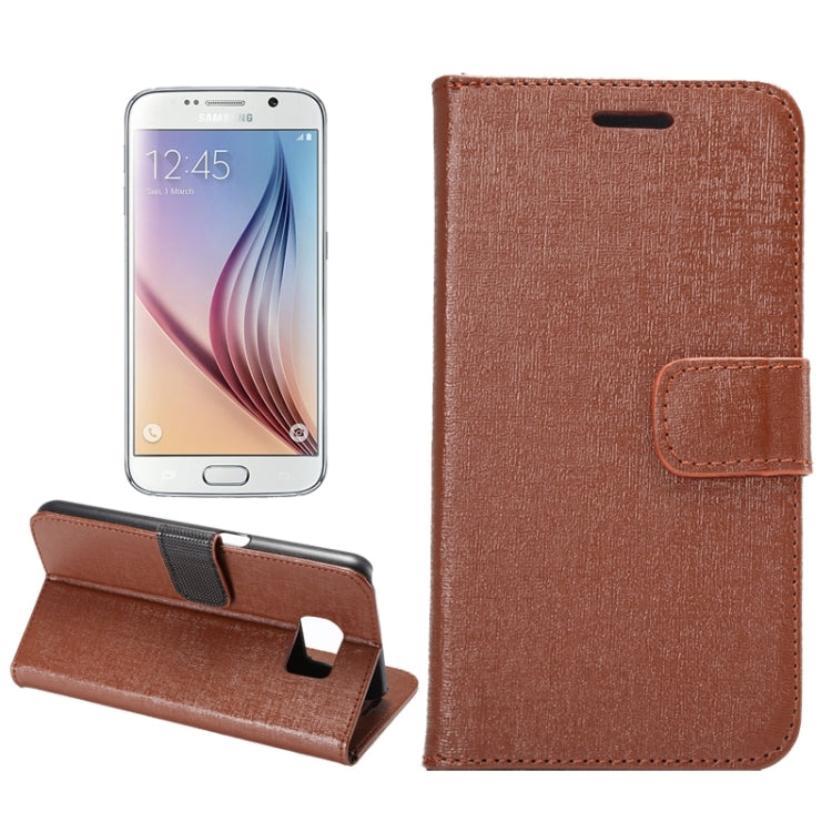 For Galaxy S6 Oracle Texture Horizontal Flip Magnetic Buckle Leather Case with Card Slots & Wallet & Holder