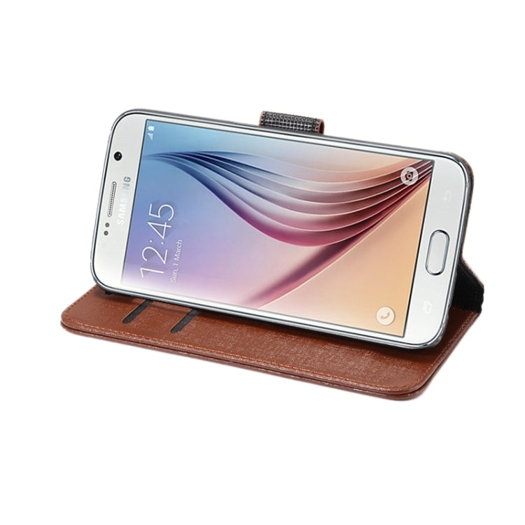 For Galaxy S6 Oracle Texture Horizontal Flip Magnetic Buckle Leather Case with Card Slots & Wallet & Holder
