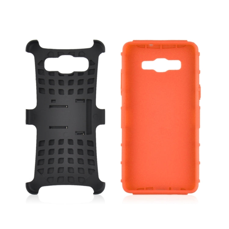 2 in 1 Tire Texture Protective Case with Holder For Galaxy A5