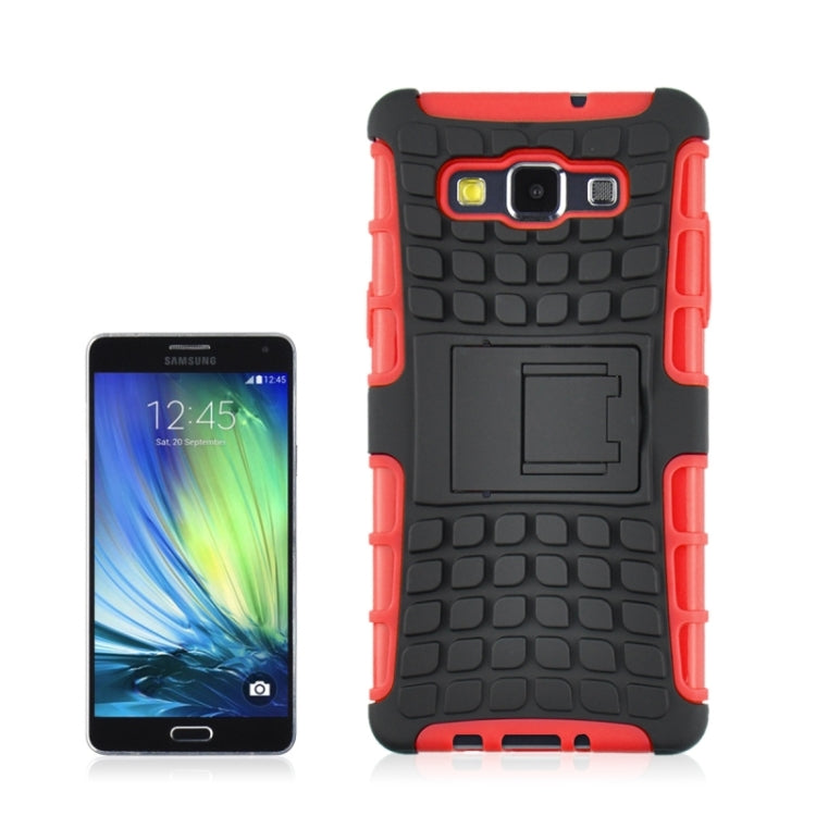 2 in 1 Tire Texture Protective Case with Holder For Galaxy A5