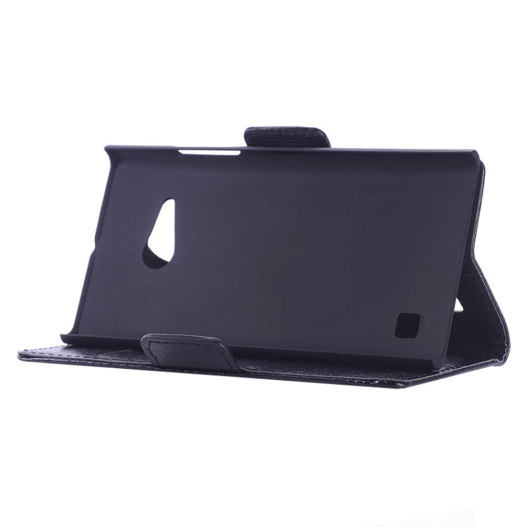 Oil Skin Texture Horizontal Flip Leather Case with Card Slots & Wallet & Holder for Nokia Lumia 735