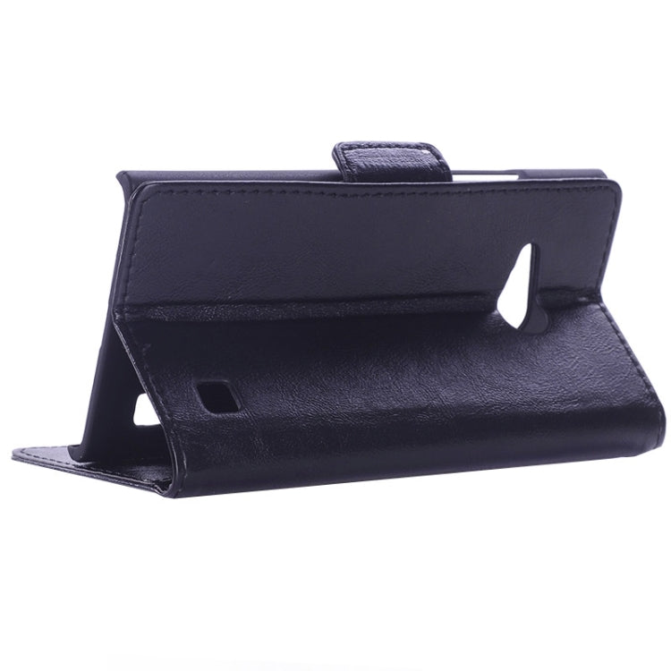 Oil Skin Texture Horizontal Flip Leather Case with Card Slots & Wallet & Holder for Nokia Lumia 735