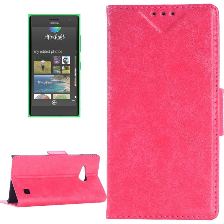 Oil Skin Texture Horizontal Flip Leather Case with Card Slots & Wallet & Holder for Nokia Lumia 735