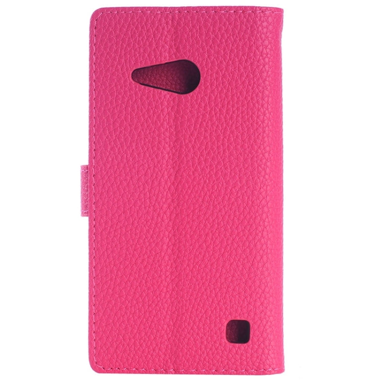 Litchi Texture Horizontal Flip Magnetic Buckle Leather Case with Card Slots & Wallet & Holder for Nokia Lumia 735