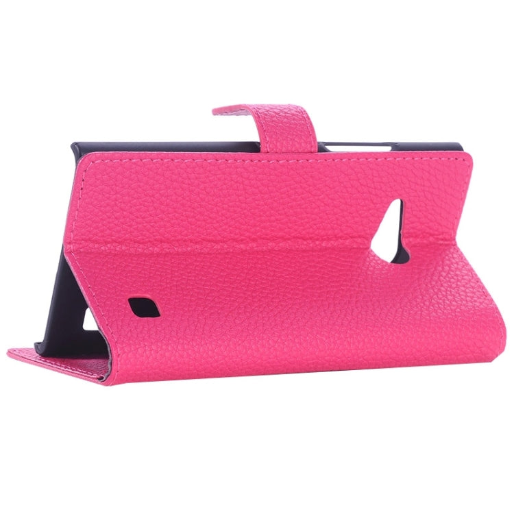 Litchi Texture Horizontal Flip Magnetic Buckle Leather Case with Card Slots & Wallet & Holder for Nokia Lumia 735