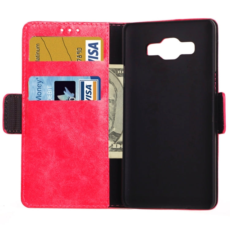 Oil Skin Texture Horizontal Flip Leather Case with Card Slots & Wallet & Holder for Galaxy A5