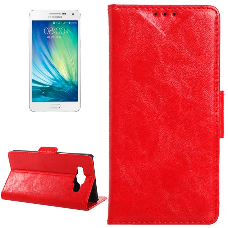 Oil Skin Texture Horizontal Flip Leather Case with Card Slots & Wallet & Holder for Galaxy A5