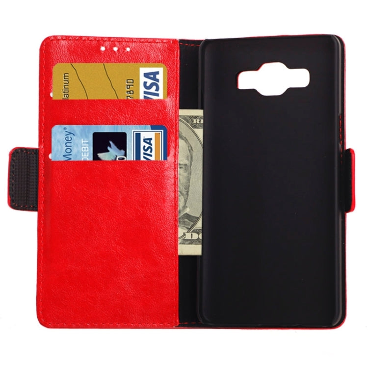 Oil Skin Texture Horizontal Flip Leather Case with Card Slots & Wallet & Holder for Galaxy A5