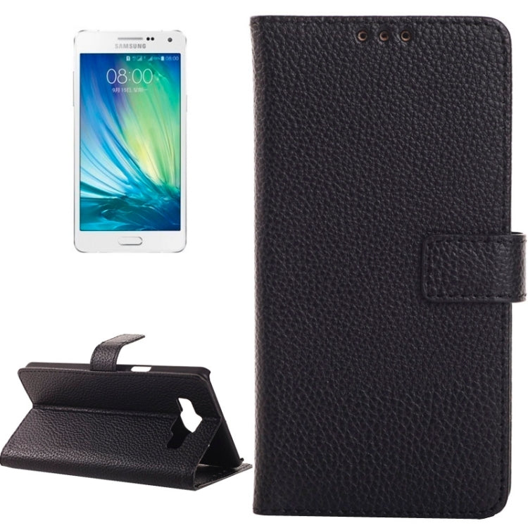 Litchi Texture Horizontal Flip Magnetic Buckle Leather Case with Card Slots & Wallet & Holder for Galaxy A3