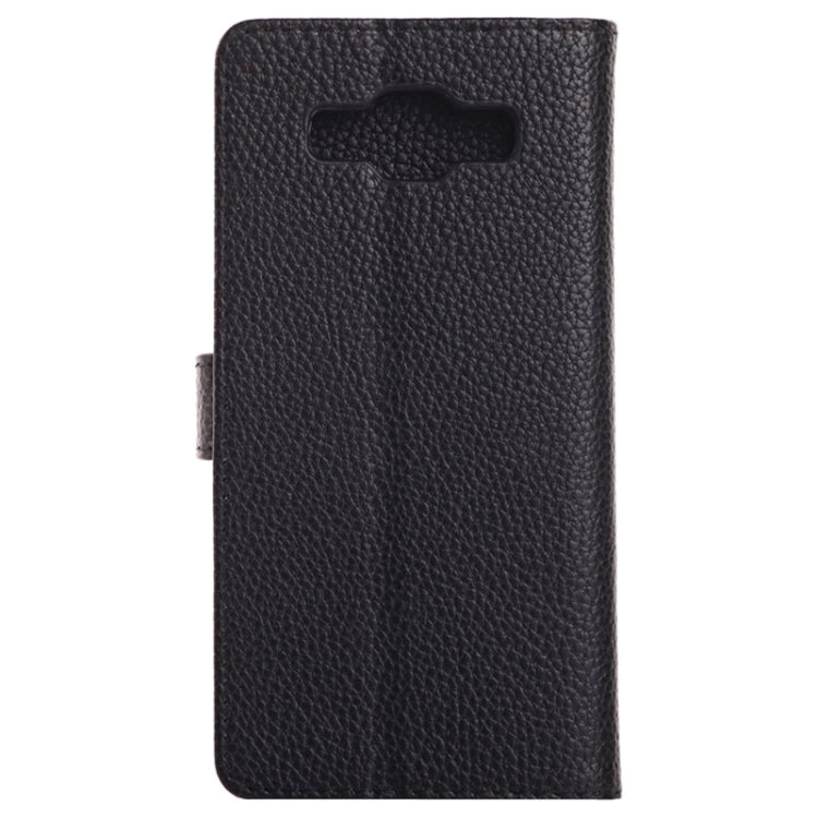 Litchi Texture Horizontal Flip Magnetic Buckle Leather Case with Card Slots & Wallet & Holder for Galaxy A3