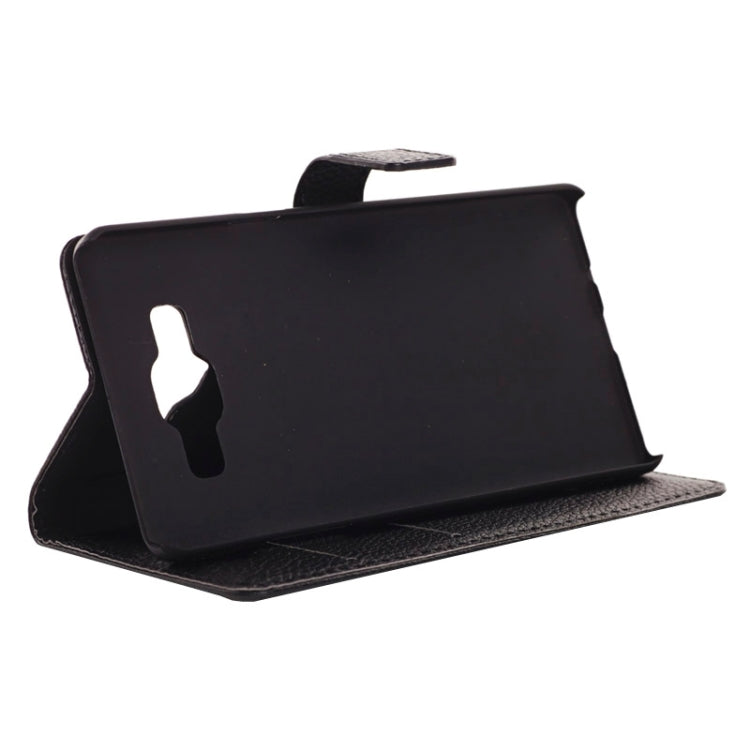 Litchi Texture Horizontal Flip Magnetic Buckle Leather Case with Card Slots & Wallet & Holder for Galaxy A3