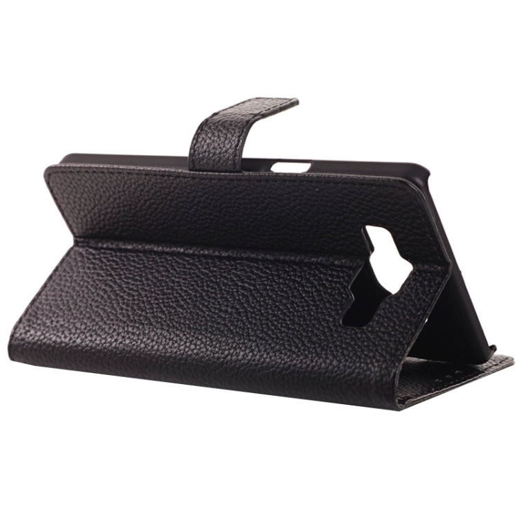Litchi Texture Horizontal Flip Magnetic Buckle Leather Case with Card Slots & Wallet & Holder for Galaxy A3