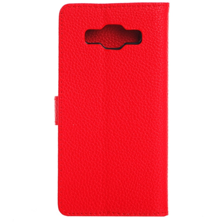 Litchi Texture Horizontal Flip Magnetic Buckle Leather Case with Card Slots & Wallet & Holder for Galaxy A3