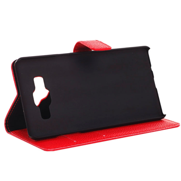 Litchi Texture Horizontal Flip Magnetic Buckle Leather Case with Card Slots & Wallet & Holder for Galaxy A3